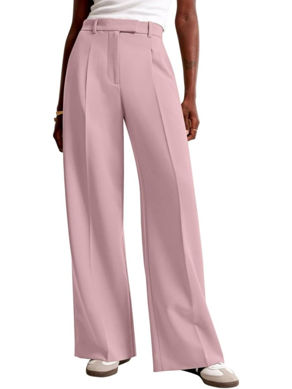 High-Waisted Wide Leg Work Pants for Women | Dress Trousers with Pockets